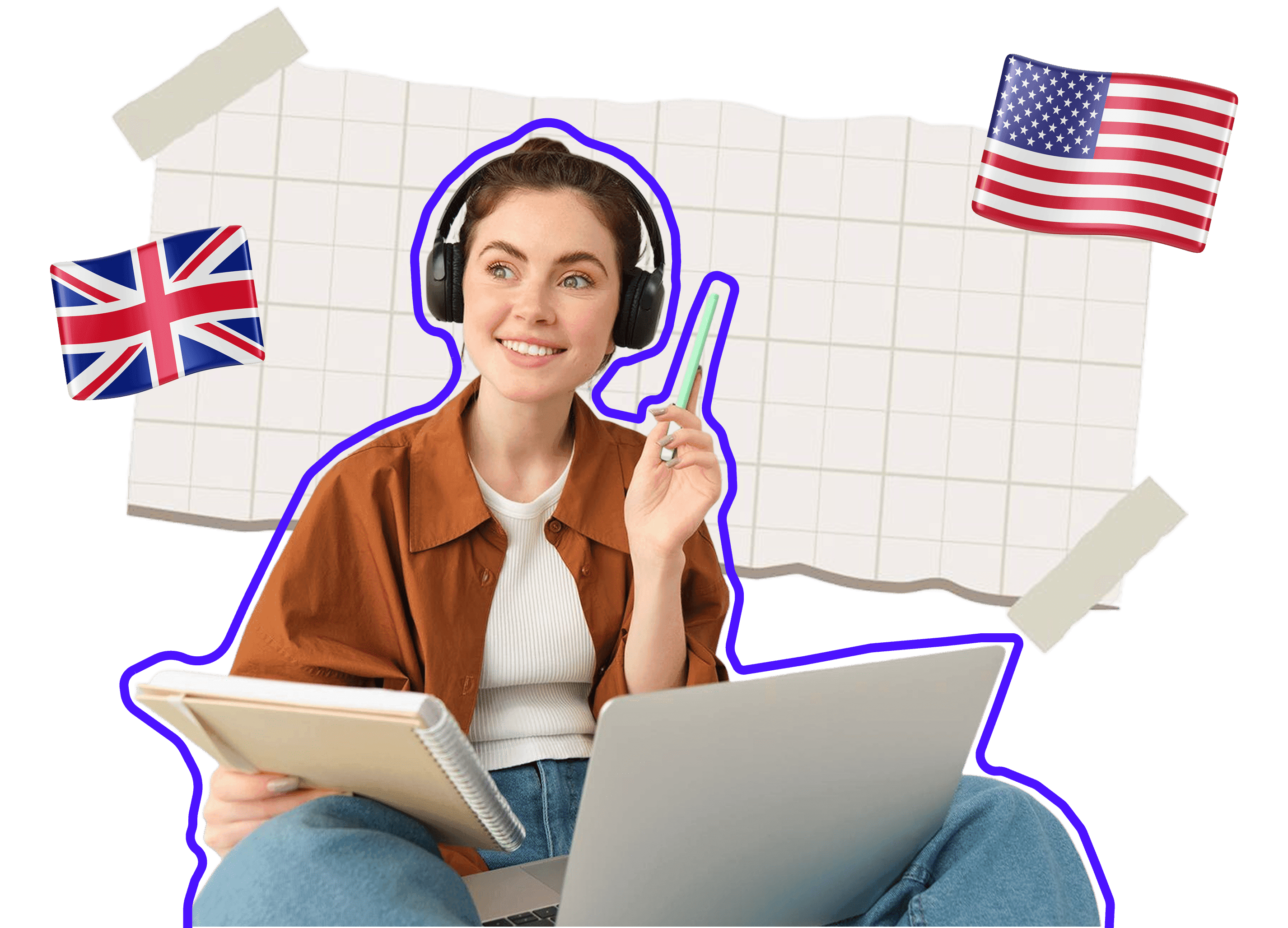 Учень онлайн-школи Speaksy навчається англійській мові